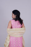 Jhanaki Baby Pink Chanderi Suit