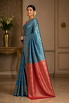 Sowji Kanjivaram Skyblue Saree