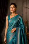 Hema Kanjivaram Seagreen Saree