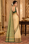 Ashu Creamgreen Dharmavaram Saree
