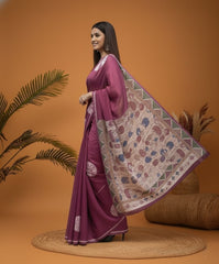 Pranavi Lenin Saree laaki