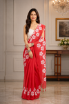 Divya Red Khadi Saree