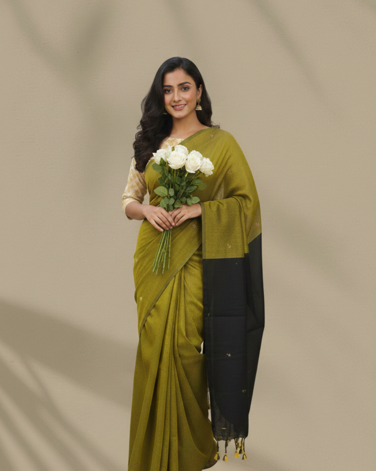 Tripura Kadhi Cotton Light Green Saree