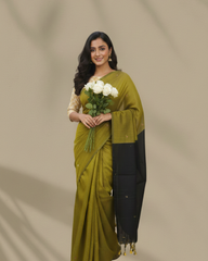 Tripura Kadhi Cotton Light Green Saree