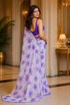 Sethal Violet Chiffon Saree