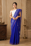 Tisha Blue Khadi Saree