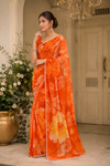 Nishitha Orange Chiffon Saree