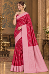 Tansy Maroon Dharmavaram Saree