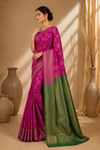 Keerthi Kanjivaram Pink Saree