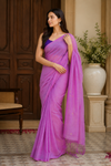 Usha Purple Khadi Saree