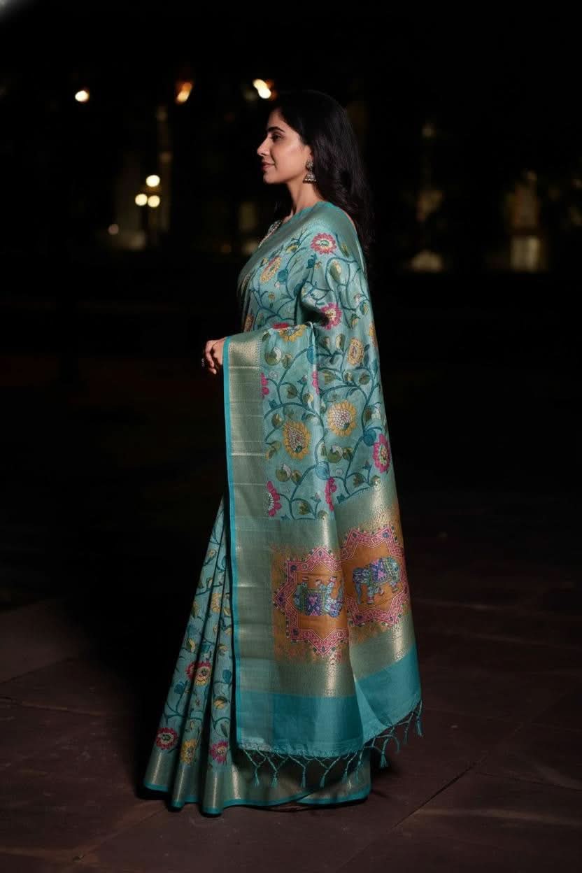 Shreya Kalamkari Saree