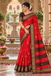 Kreena Red Kanjivaram Saree