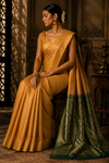Mangi Kanjivaram Yellow Saree