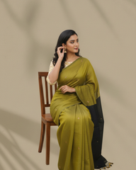 Tripura Kadhi Cotton Light Green Saree