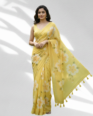 Pooja Linen Saree