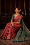 Megha Kanjivaram Red Saree