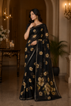Alia Black Chiffon Saree