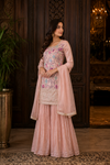Kanika Shannon Embroidered Tissue Sharara Set