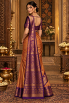 Manisha Lite brown Kanjivaram Saree