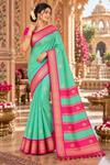 Disha Seagreen Kanjivaram Saree