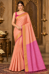 Lily Pink Kanjivaram Saree