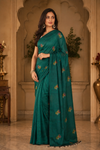 Bindu SeaGreen Khadi Saree