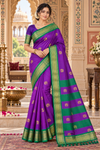 Padmini Violet Kanjivaram Saree