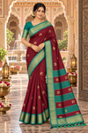 Rekha Darkpurple Kanjivaram Saree