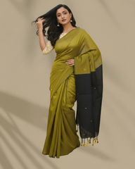 Tripura Kadhi Cotton Light Green Saree