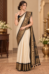 Sai White&Black Kanjivaram Saree