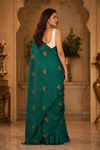 Bindu SeaGreen Khadi Saree