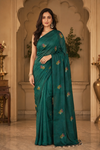 Bindu SeaGreen Khadi Saree