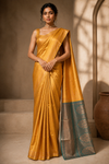 Aarti Kanjivaram Yellow Saree