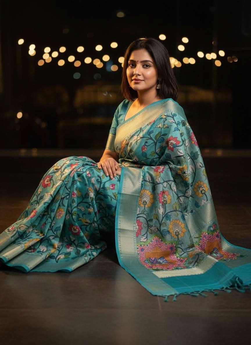 Shreya Kalamkari Saree