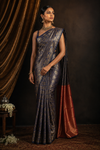 Anju Kanjivaram Blue Saree