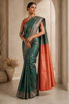 Laxmi Kanjivaram Green Saree
