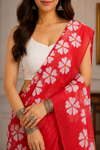 Divya Red Khadi Saree