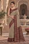 Kajol Grey Kanjivaram Saree