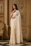 Divya Ivory Khadi Saree