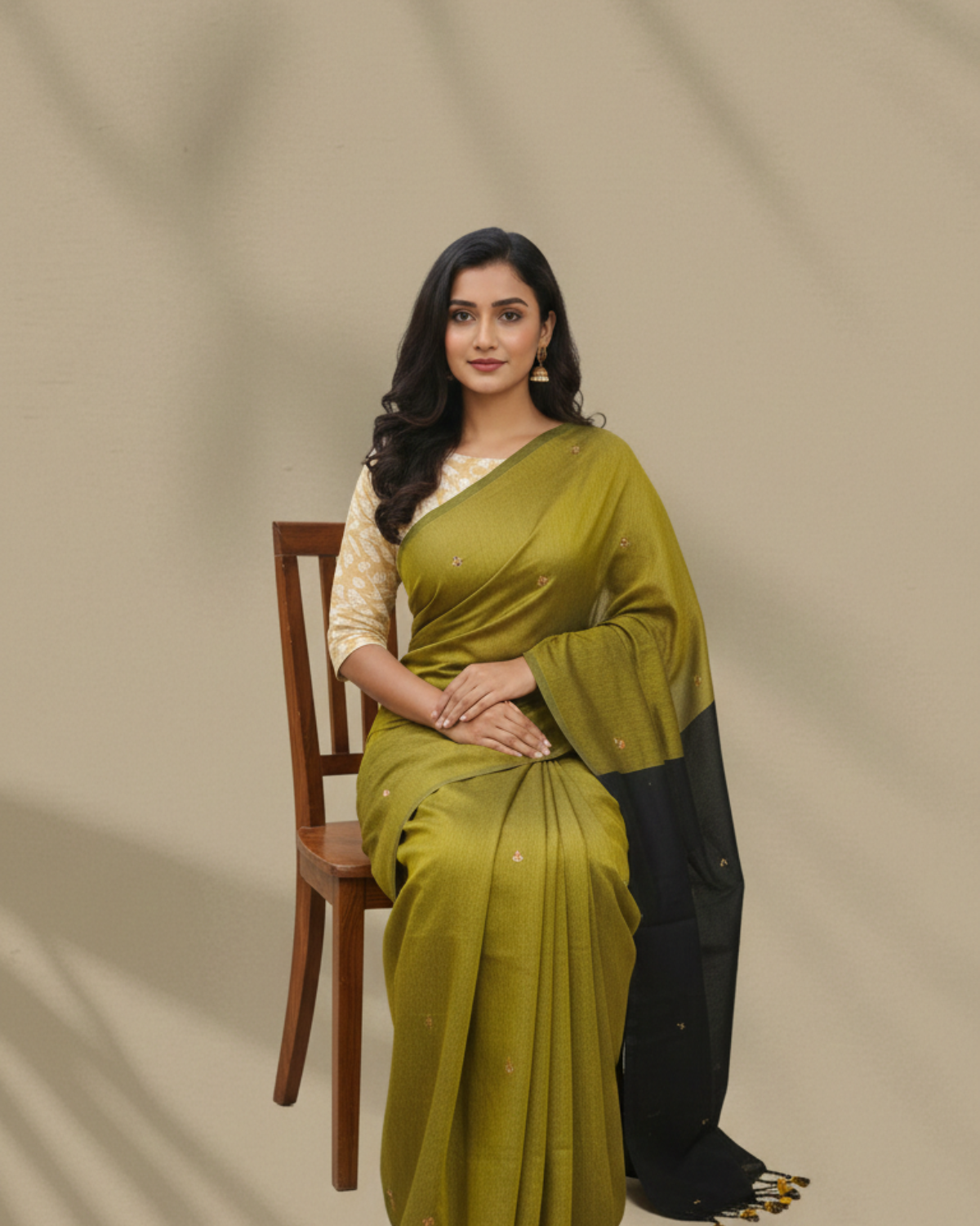 Tripura Kadhi Cotton Light Green Saree