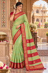 Desi Pistagreen Kanjivaram Saree