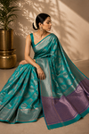 Diya Kanjivaram Seagreen Saree