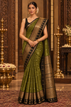 Muntaz Mehendi green Kanjivaram Saree