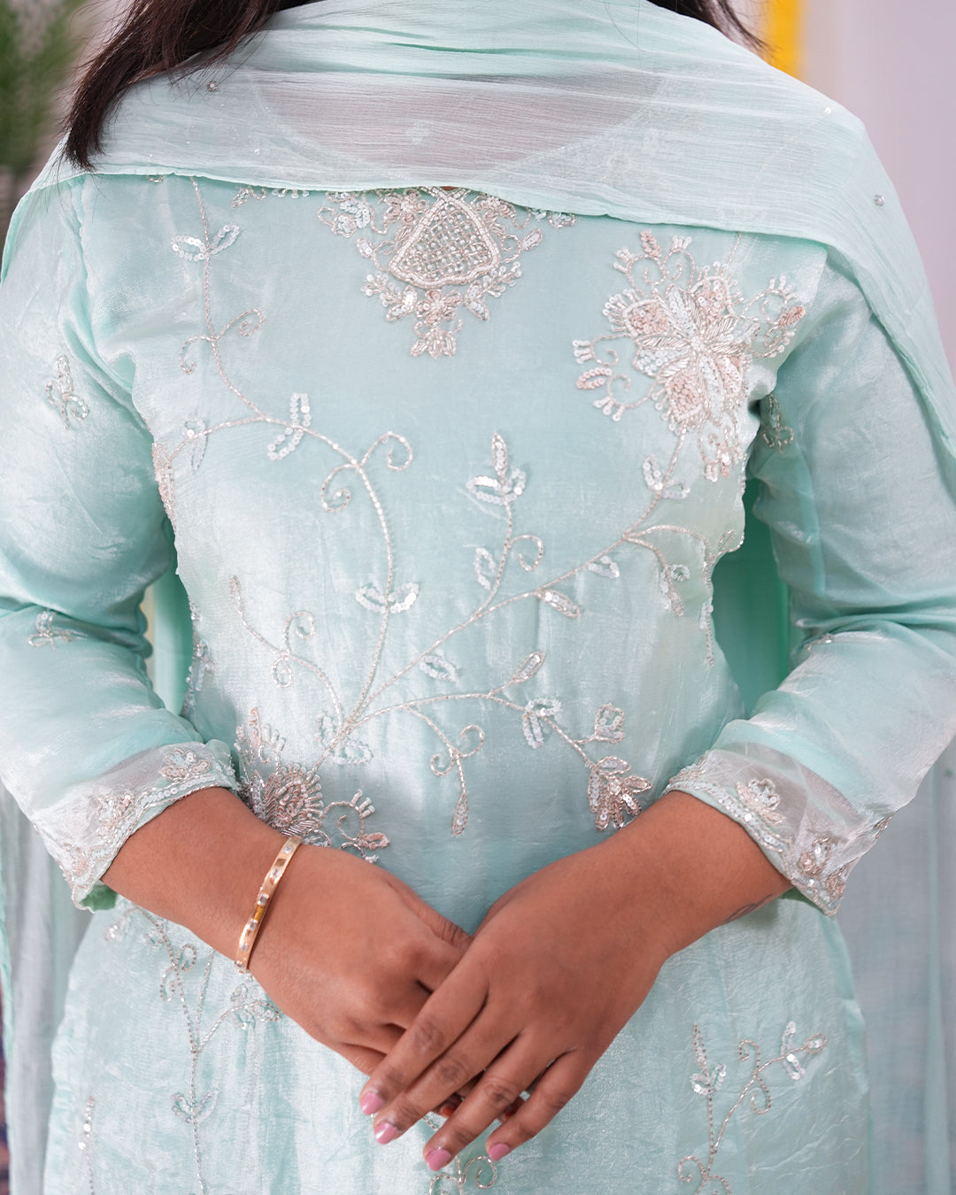 Noor Space Tissue Embroidered 3-Piece Set