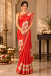 Rosy Red Silk Saree