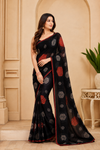 Sanvi Black Chiffon Saree