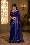Geethika Blue Khadi Saree