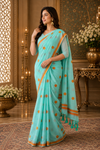Seersha Skyblue Khadi Saree