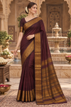 Bodhi Maroon Dharmavaram Saree