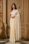 Divya Ivory Khadi Saree